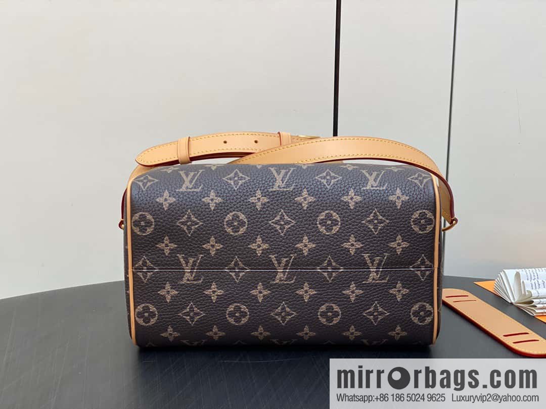 [Boutique‑grade] M24443 brown, full leather pillow bag speedy series SPEEDY P9 BANDOULIIZRE25 handbag