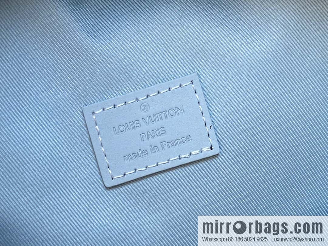 [Premium‑quality] M23708 light blue, full leather backpack series TAKEOFF backpack LV NEW BACKPACK backpack