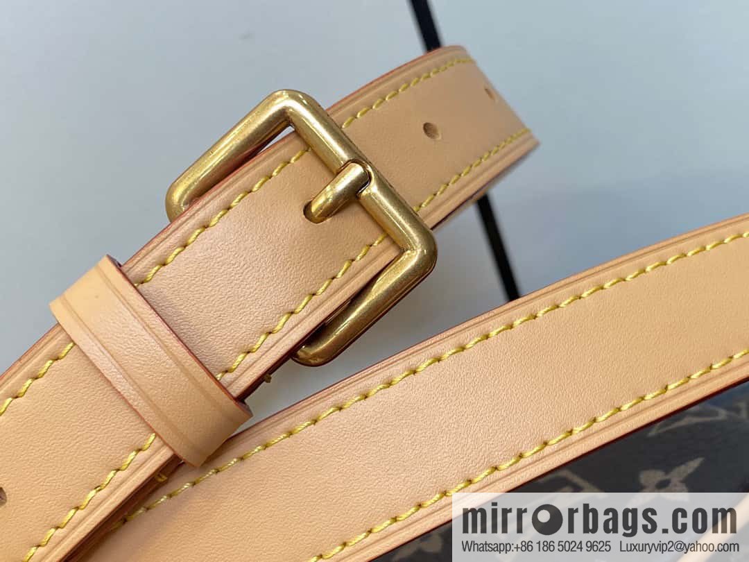 [Boutique‑grade] M24443 brown, full leather pillow bag speedy series SPEEDY P9 BANDOULIIZRE25 handbag