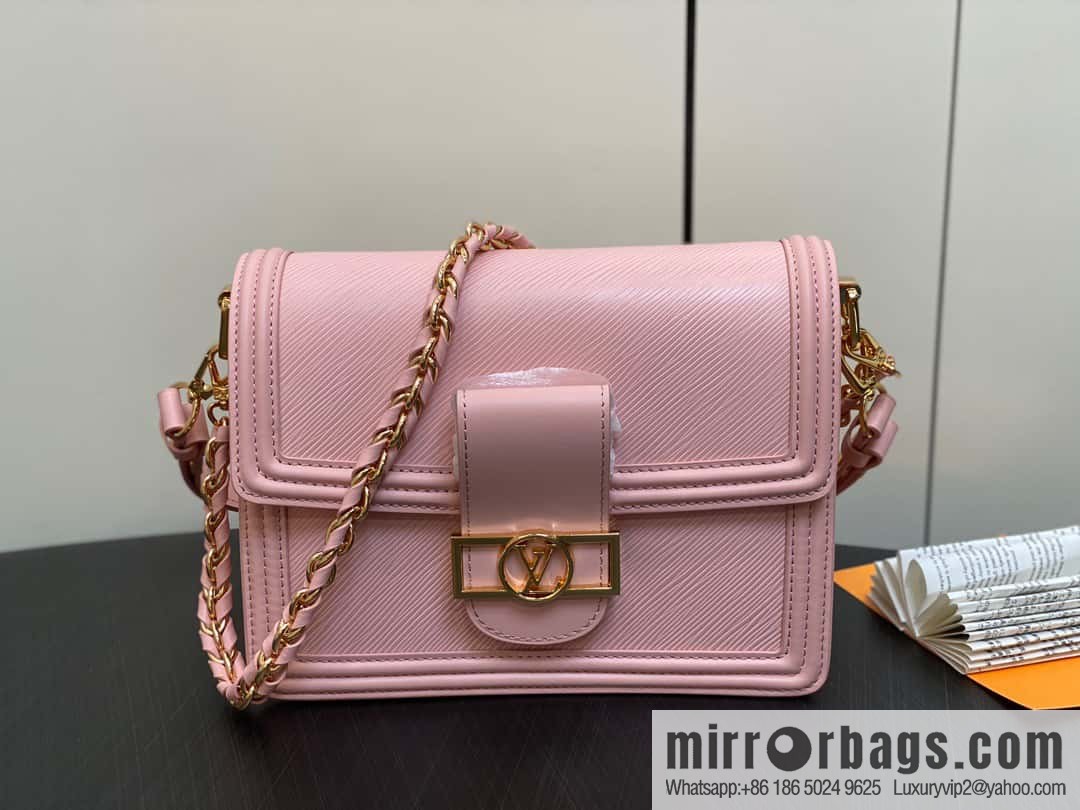 [Boutique‑grade] M23635 pink epi Daphne series DAUPHINE medium handbag M23635 this Dauphine medium handbag