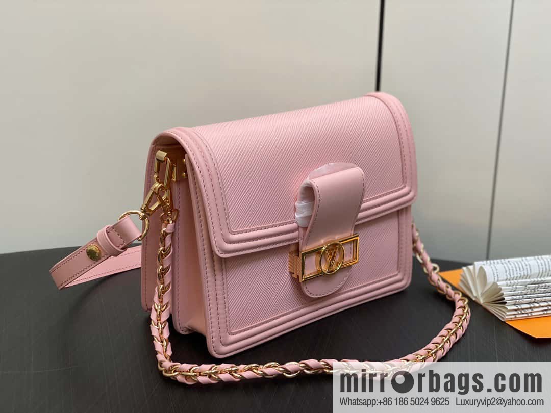 [Boutique‑grade] M23635 pink epi Daphne series DAUPHINE medium handbag M23635 this Dauphine medium handbag