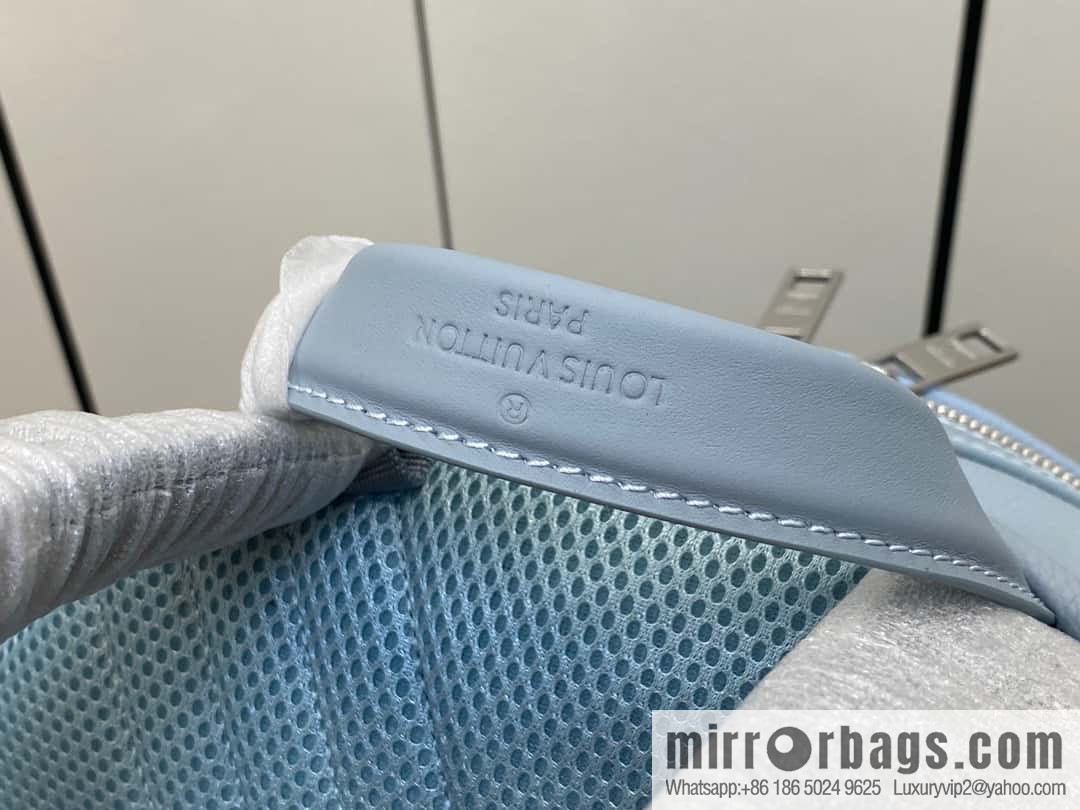 [Premium‑quality] M23708 light blue, full leather backpack series TAKEOFF backpack LV NEW BACKPACK backpack