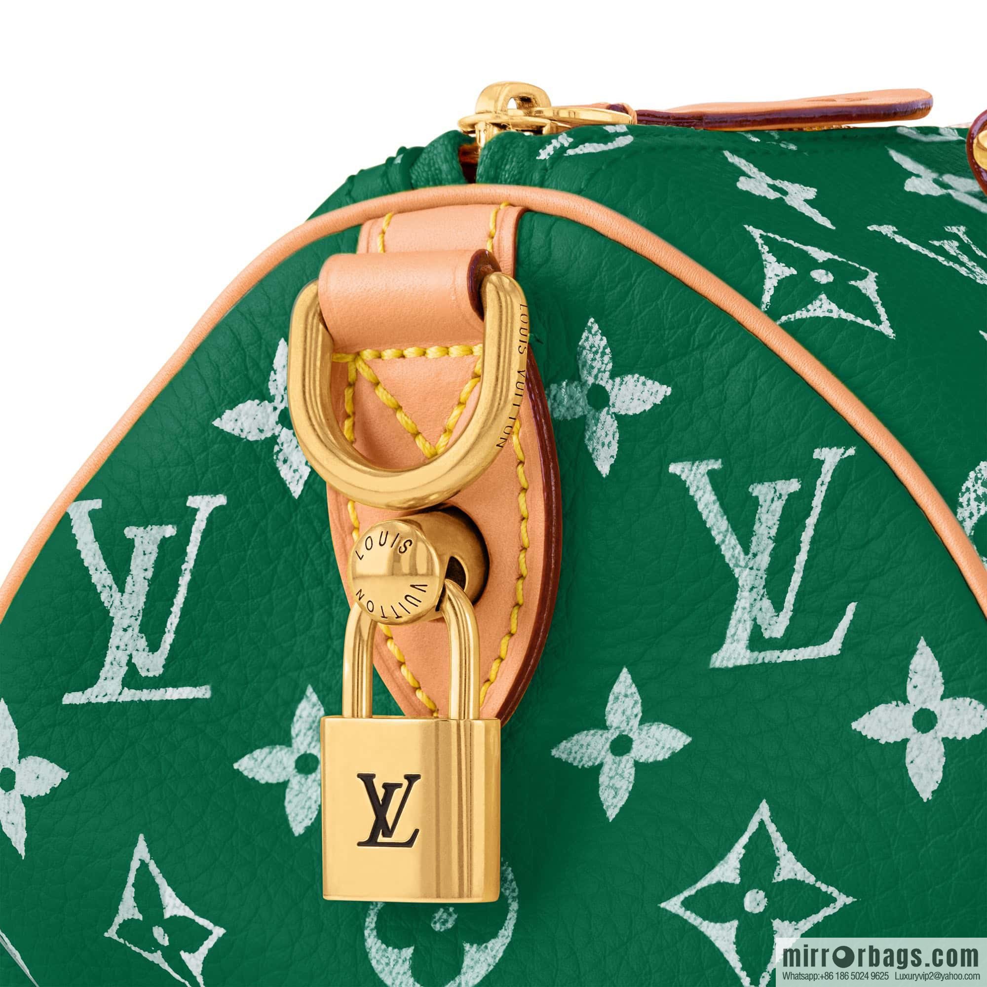 [Boutique‑grade] M24423 green, full leather pillow bag speedy series SPEEDY P9 BANDOULIIZRE25 handbag