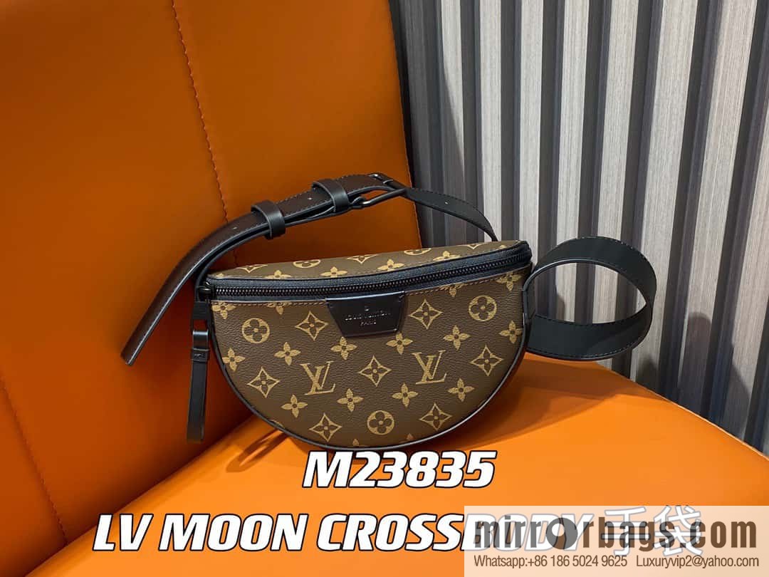 [Boutique‑grade] M23835 monogram men's bag moon bag series, new LV MOON CROSSBODY handbag in autumn and winter