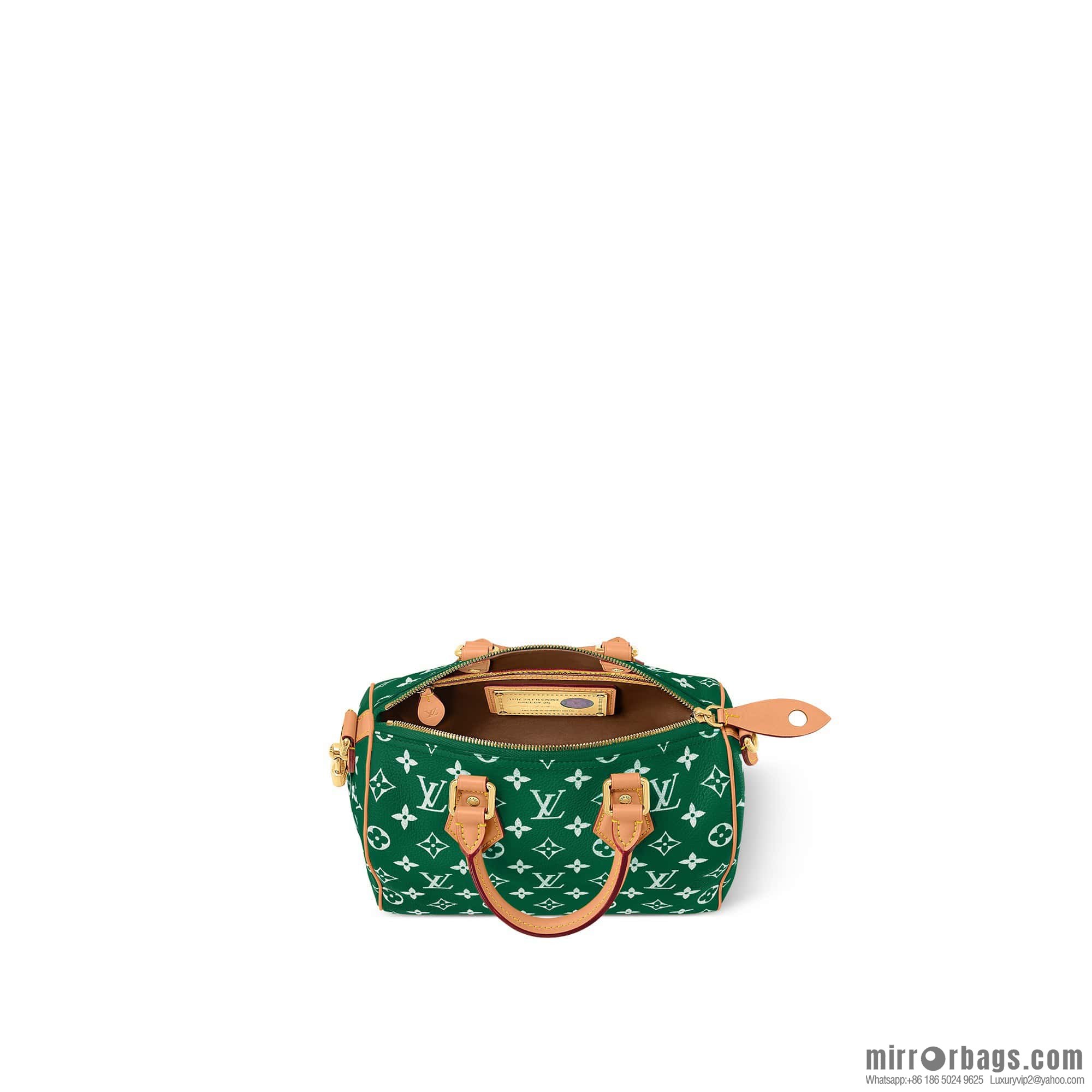 [Boutique‑grade] M24423 green, full leather pillow bag speedy series SPEEDY P9 BANDOULIIZRE25 handbag