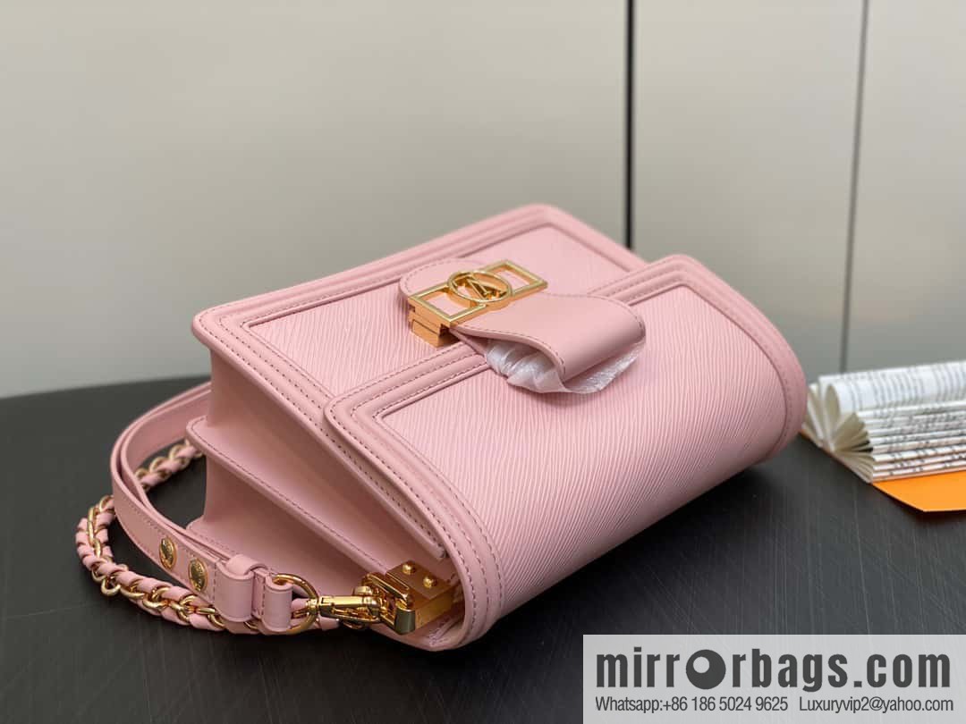 [Boutique‑grade] M23635 pink epi Daphne series DAUPHINE medium handbag M23635 this Dauphine medium handbag