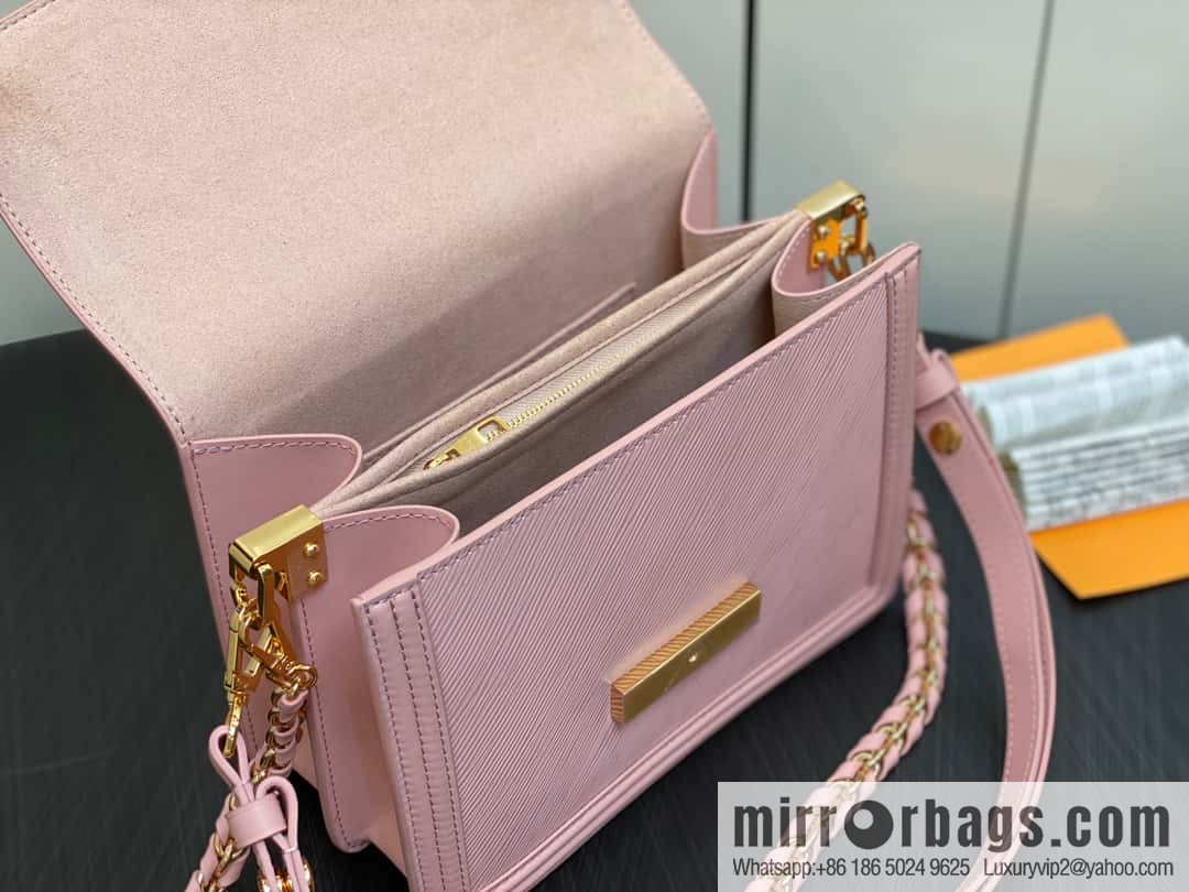 [Boutique‑grade] M23635 pink epi Daphne series DAUPHINE medium handbag M23635 this Dauphine medium handbag