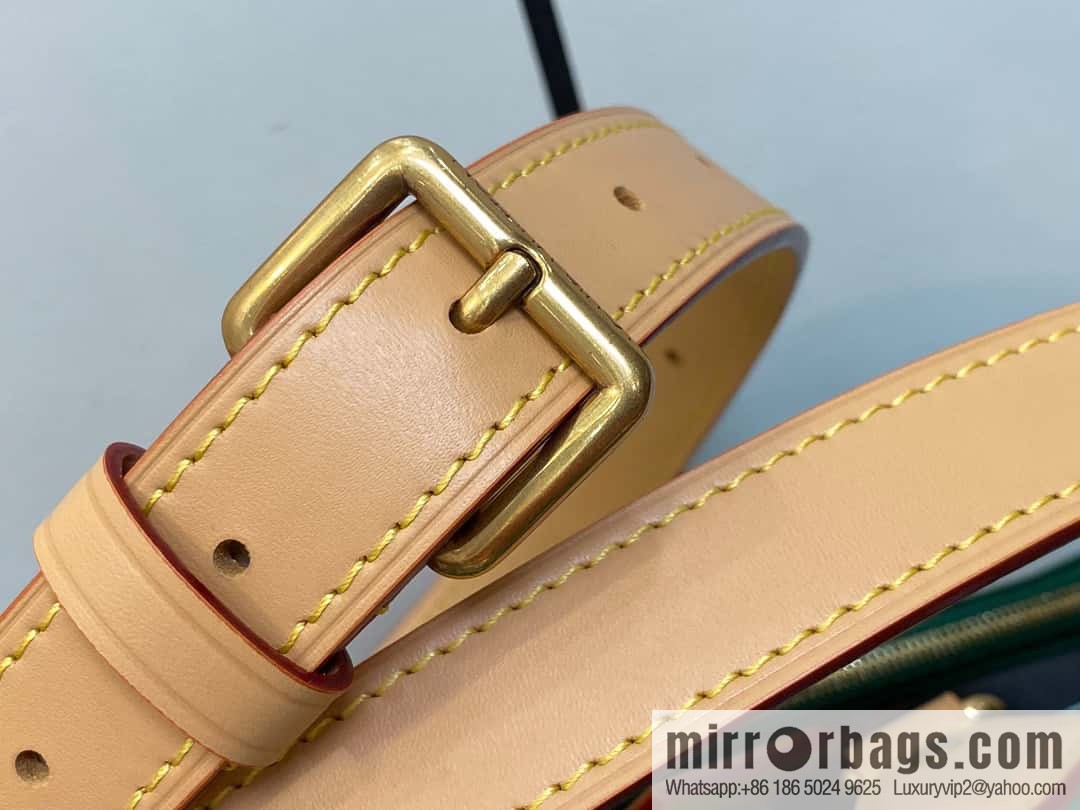 [Boutique‑grade] M24423 green, full leather pillow bag speedy series SPEEDY P9 BANDOULIIZRE25 handbag