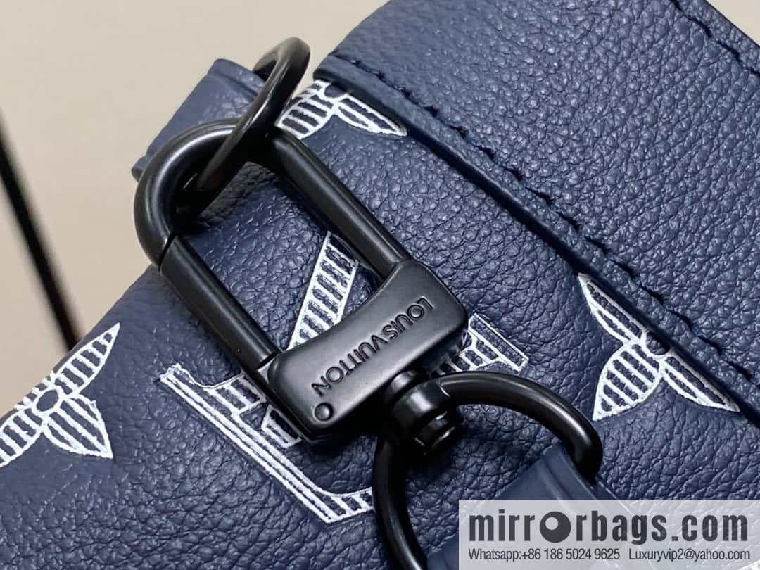 [Premium‑quality] M83382 blue silk screen, full leather clutch bag series