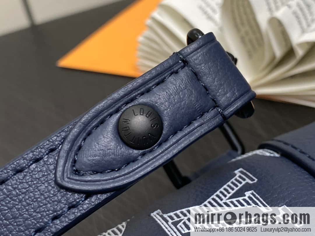 [Premium‑quality] M83382 blue silk screen, full leather clutch bag series