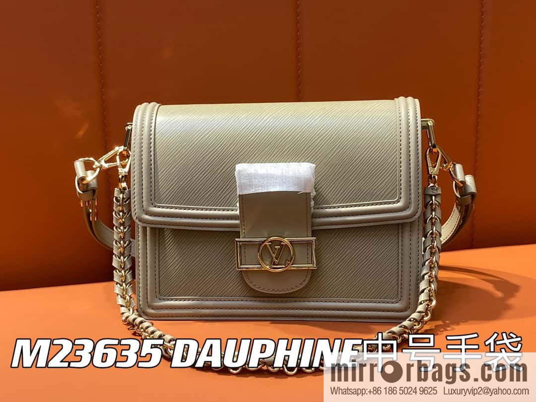 [Boutique‑grade] M23635 khaki epi Daphne series DAUPHINE medium handbag M23635 This Dauphine medium handbag