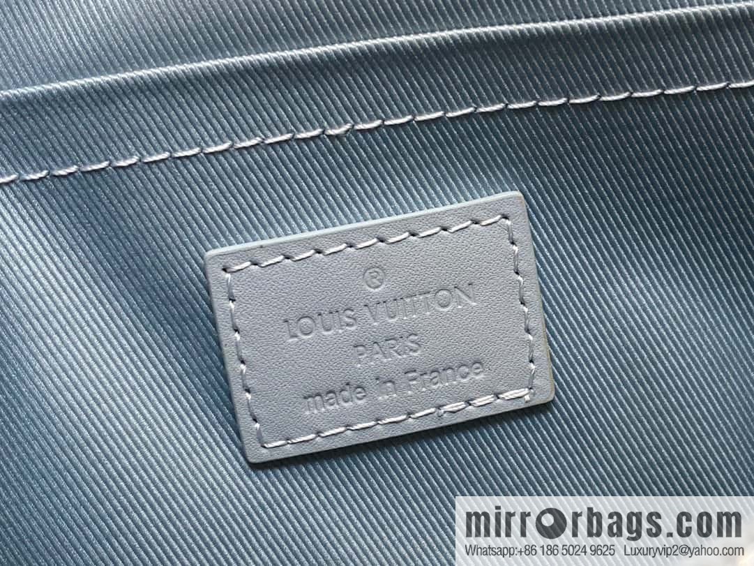 [Boutique‑grade] M23710 light blue, full leather men's bag messenger bag series, new FASTLINE messenger bag in autumn and winter