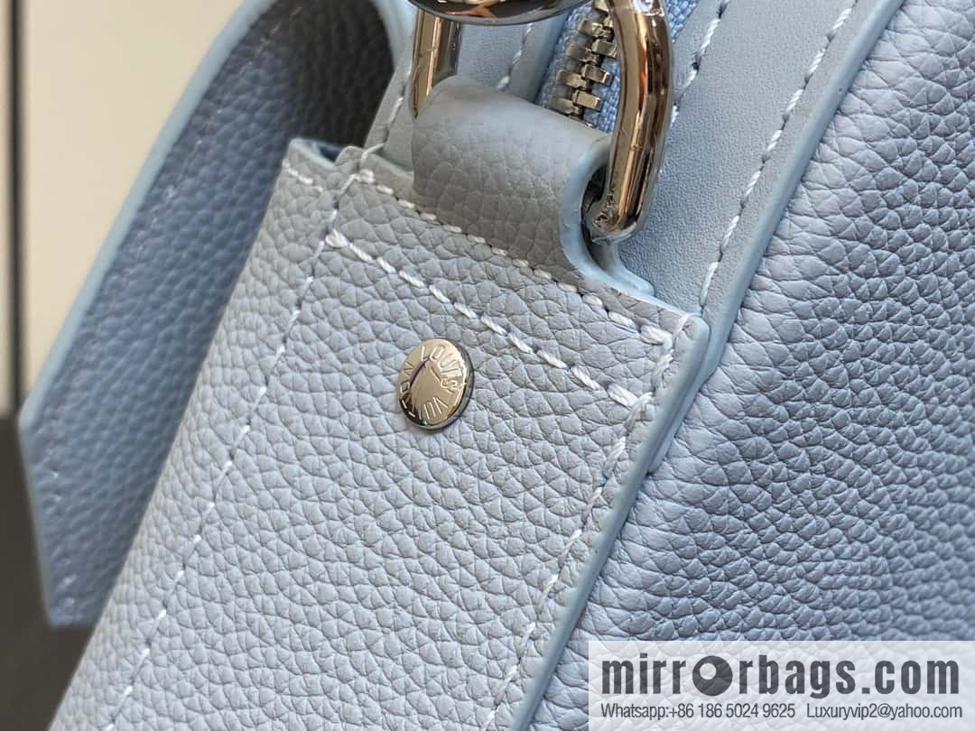 [Boutique‑grade] M23710 light blue, full leather men's bag messenger bag series, new FASTLINE messenger bag in autumn and winter