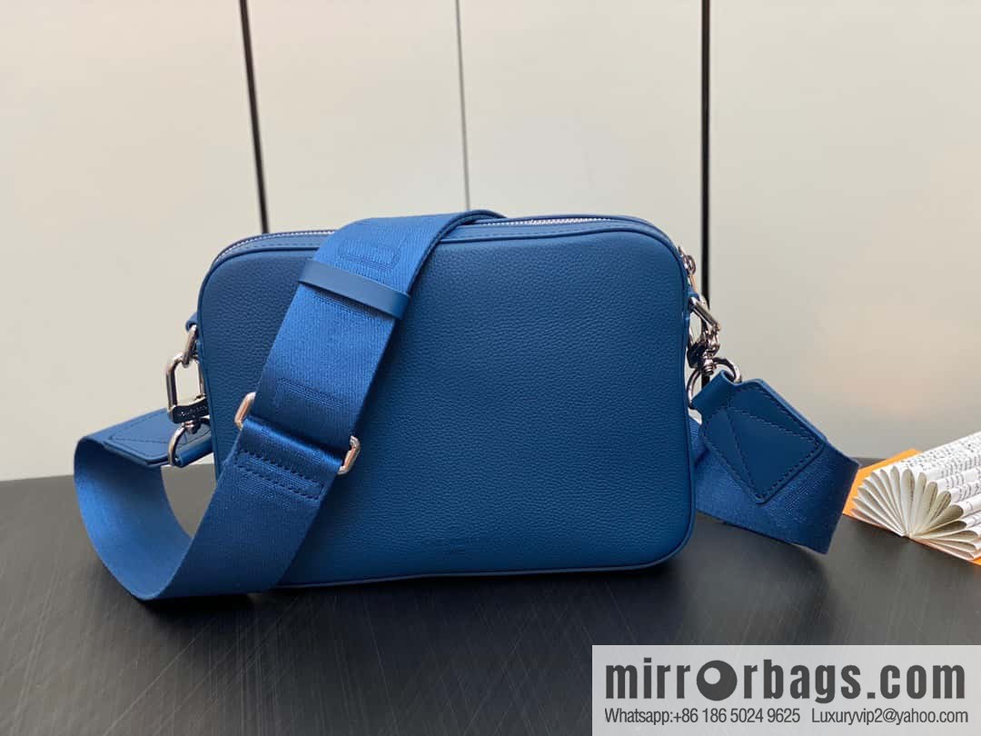 [Boutique‑grade] M23710 dark blue, full leather men's bag messenger bag series, new FASTLINE messenger bag in autumn and winter