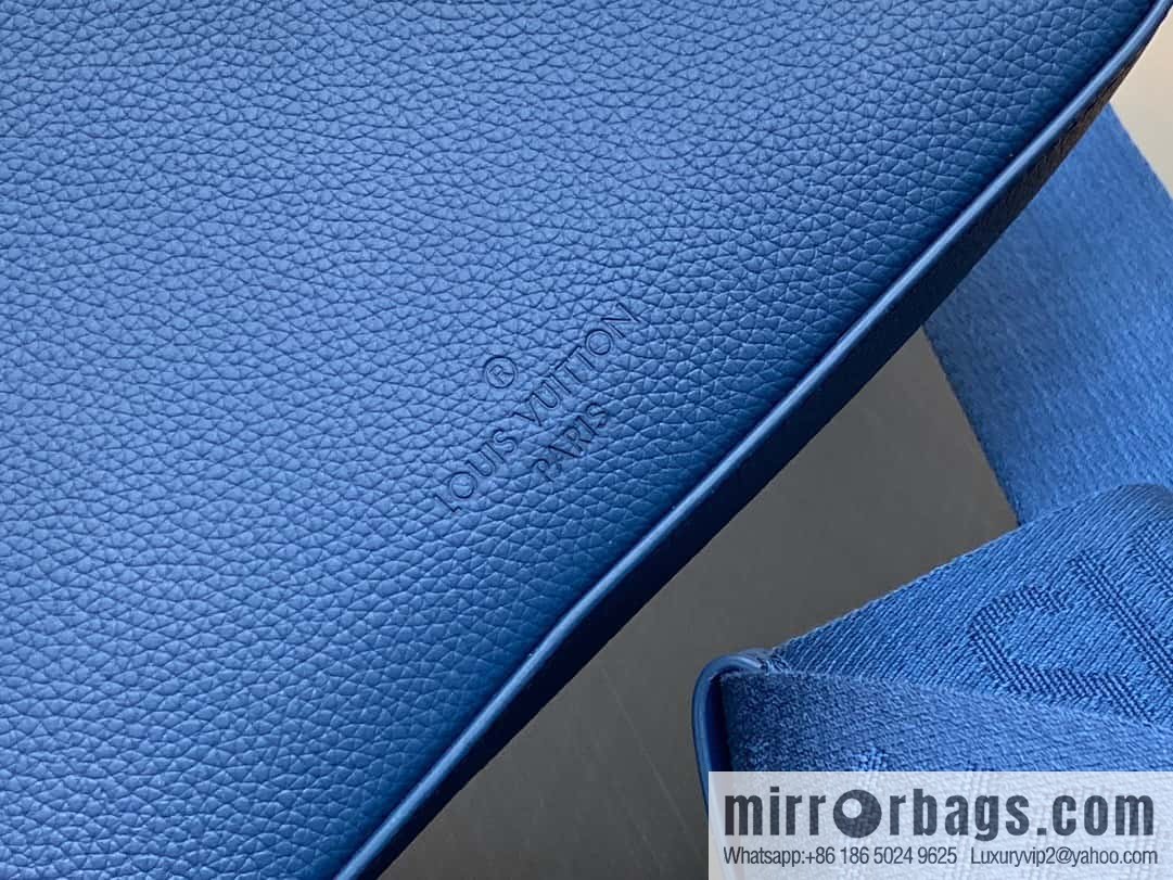 [Boutique‑grade] M23710 dark blue, full leather men's bag messenger bag series, new FASTLINE messenger bag in autumn and winter