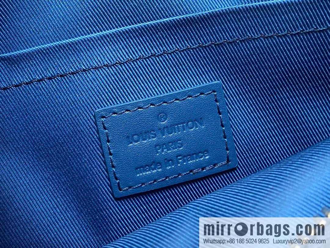 [Boutique‑grade] M23710 dark blue, full leather men's bag messenger bag series, new FASTLINE messenger bag in autumn and winter