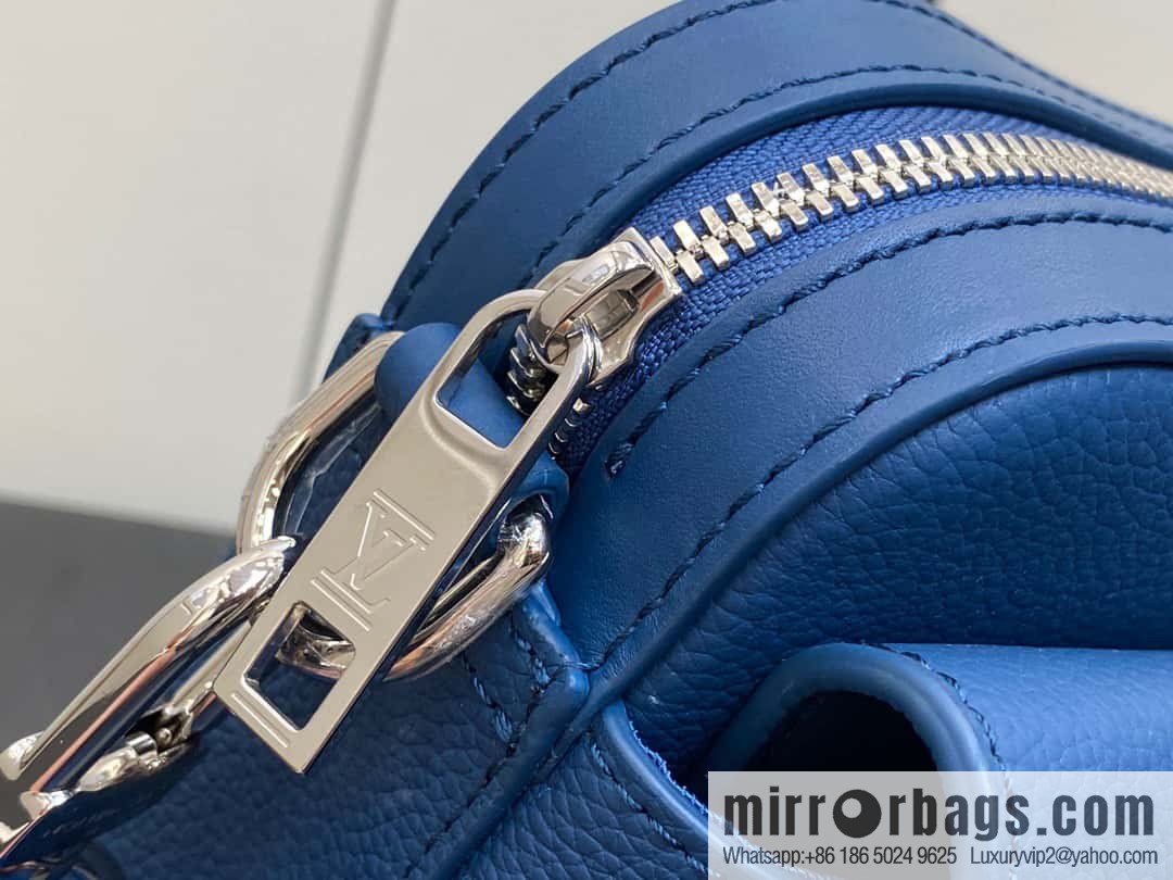 [Boutique‑grade] M23710 dark blue, full leather men's bag messenger bag series, new FASTLINE messenger bag in autumn and winter