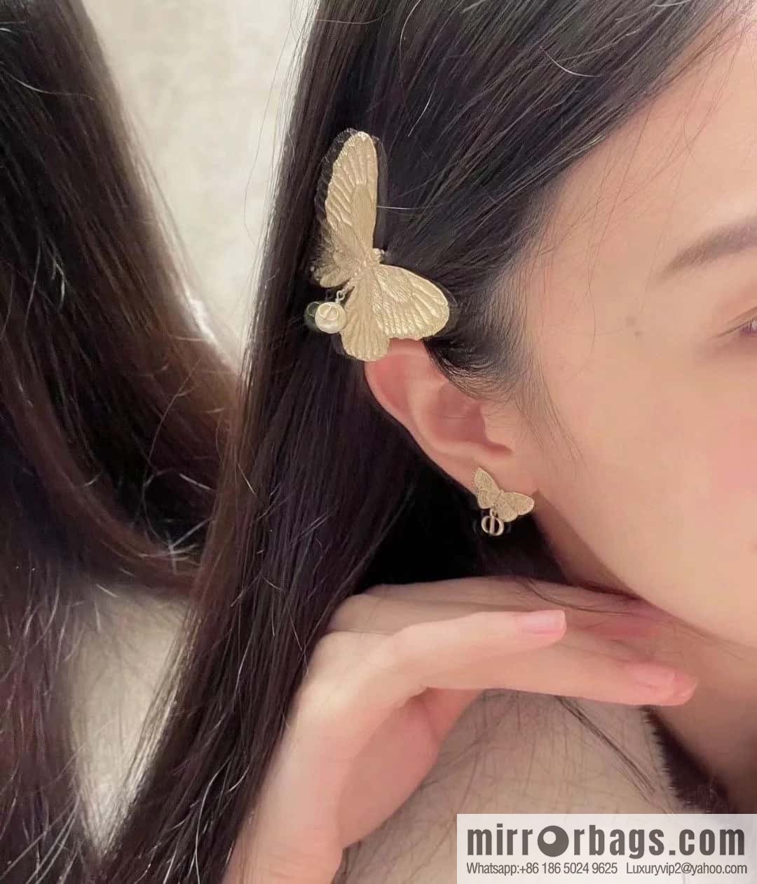 New ☑️ DIOR DIOR MÉTAMORPHOSE butterfly hairpin