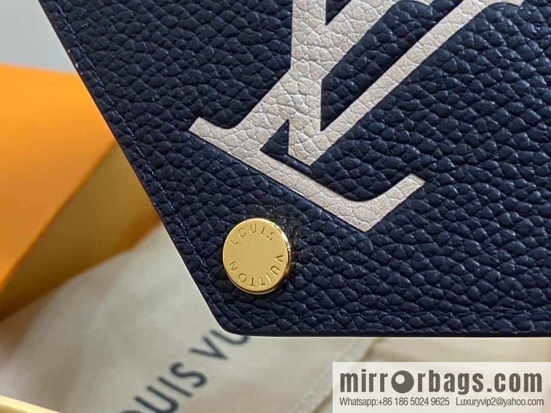 [Premium‑quality] M41938 navy blue silk screen, full leather tri-fold wallet series, this Victorine wallet