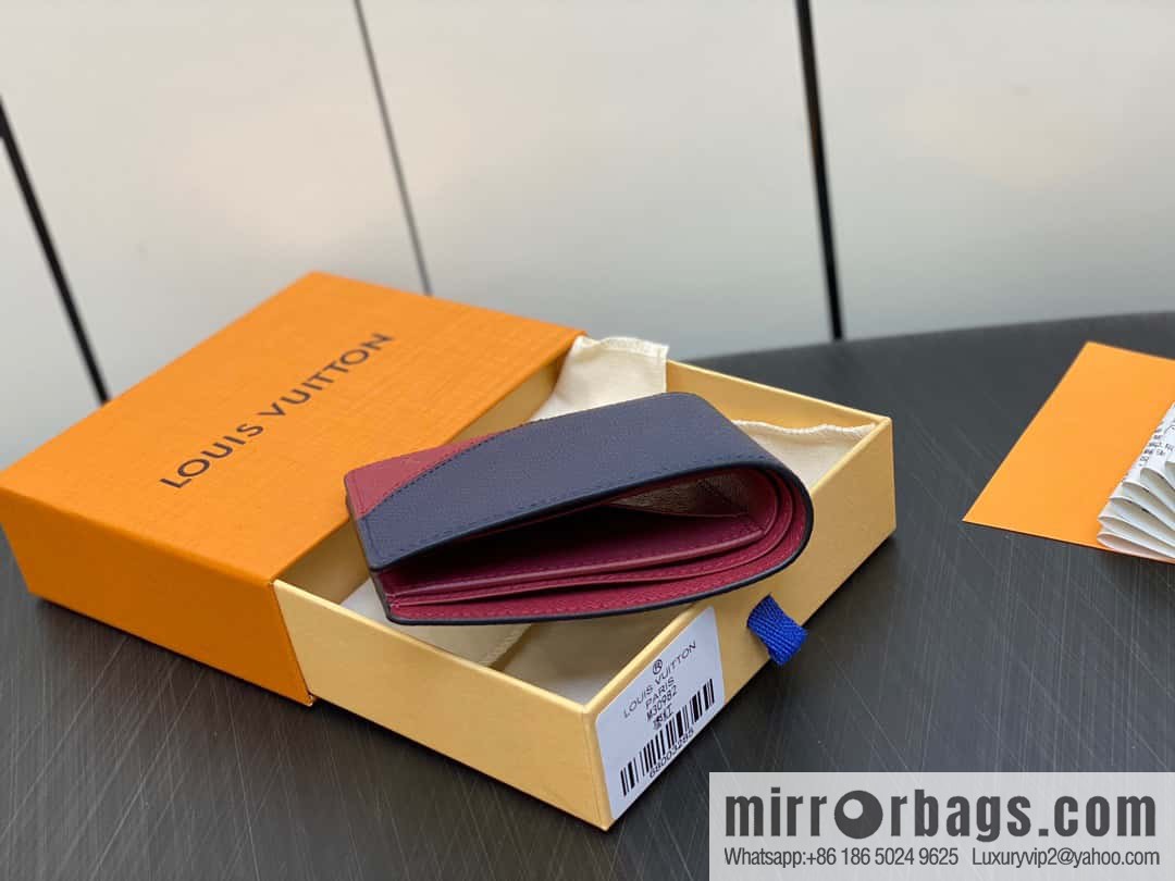 [Boutique‑grade] M30982 jujube red, full leather suit wallet series MULTIPLE wallet