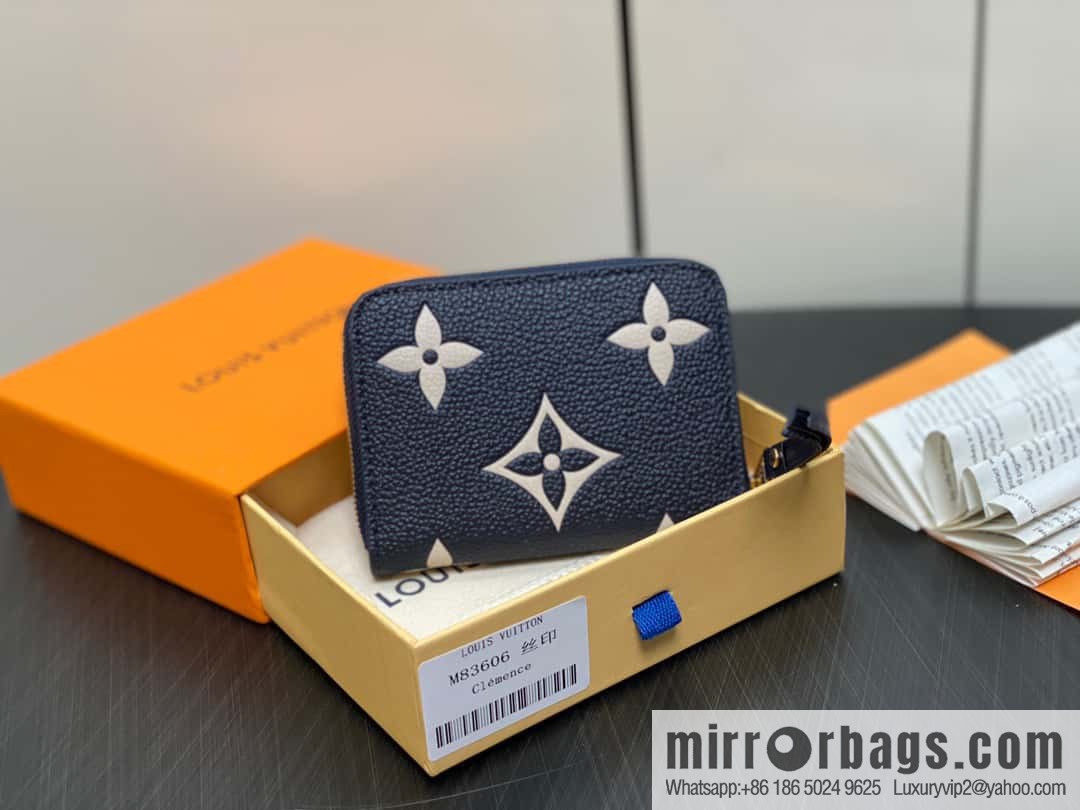 [Premium‑quality] M83606 navy blue silk screen zipper zero wallet wallet series Zippy zipper zero wallet