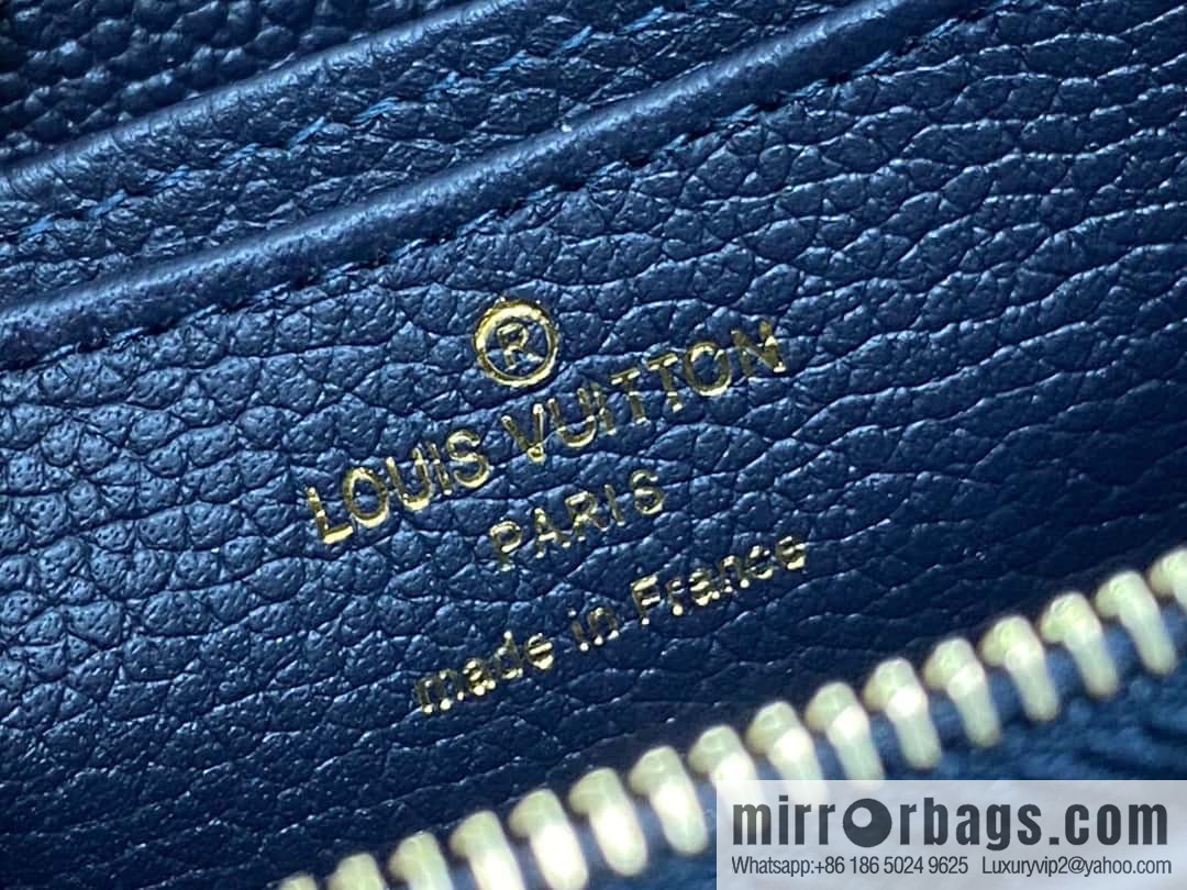 [Premium‑quality] M83606 navy blue silk screen zipper zero wallet wallet series Zippy zipper zero wallet