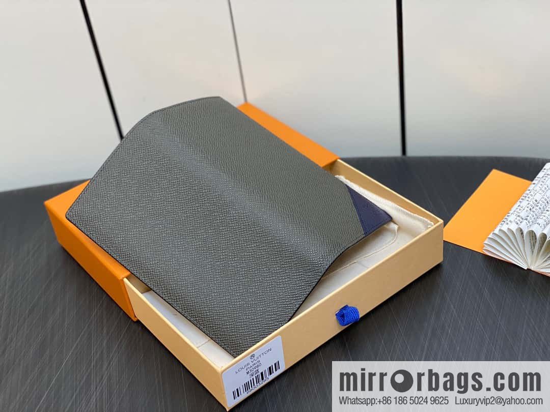 [Boutique‑grade] M30980 dark blue, full leather suit clip series BRAZZA wallet