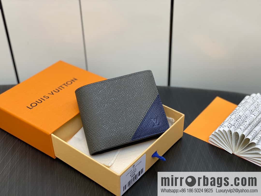[Boutique‑grade] M30982 dark blue, full leather suit wallet series MULTIPLE wallet