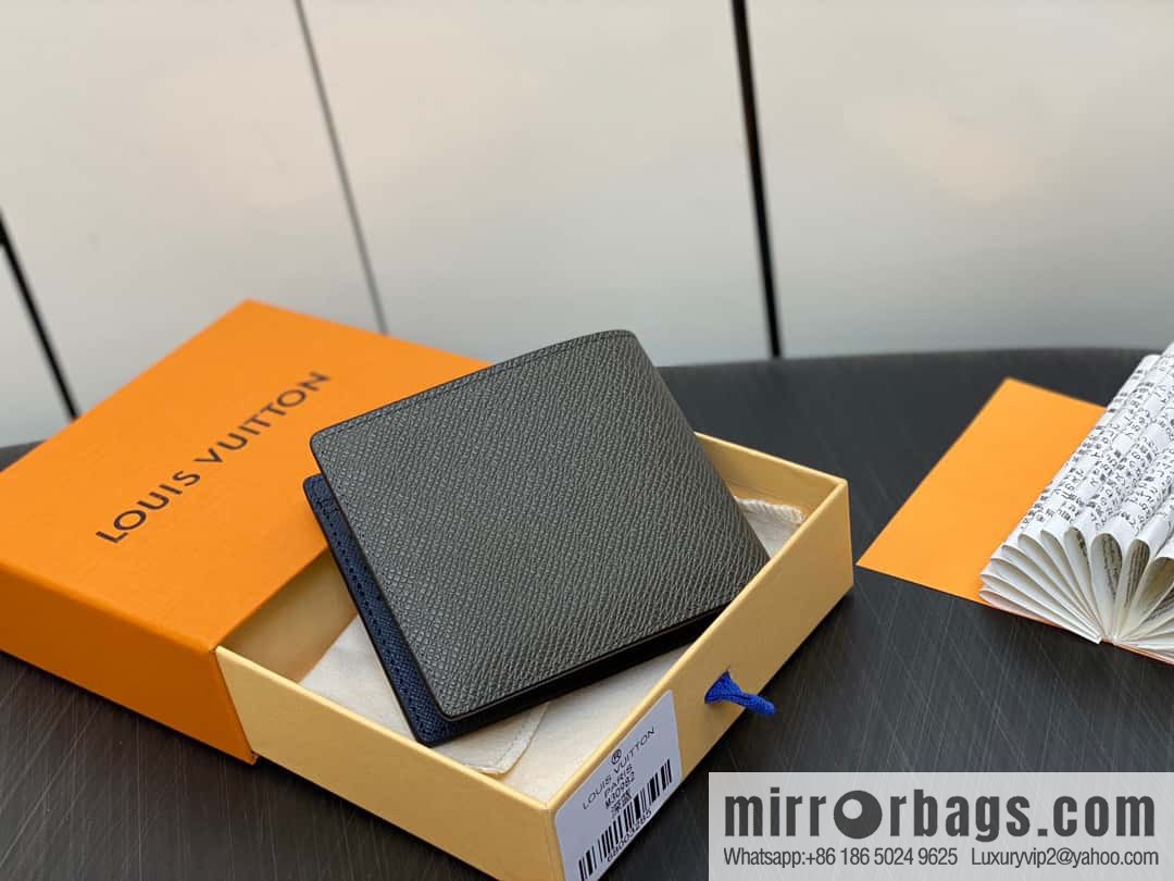 [Boutique‑grade] M30982 dark blue, full leather suit wallet series MULTIPLE wallet