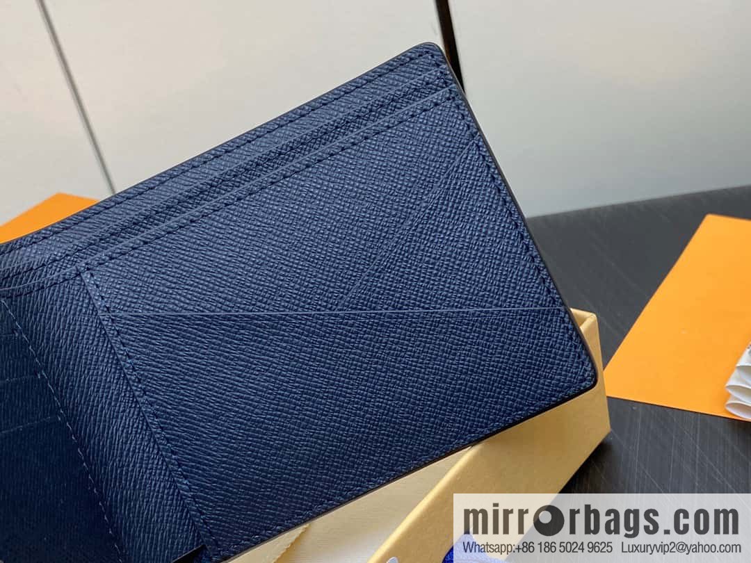 [Boutique‑grade] M30982 dark blue, full leather suit wallet series MULTIPLE wallet