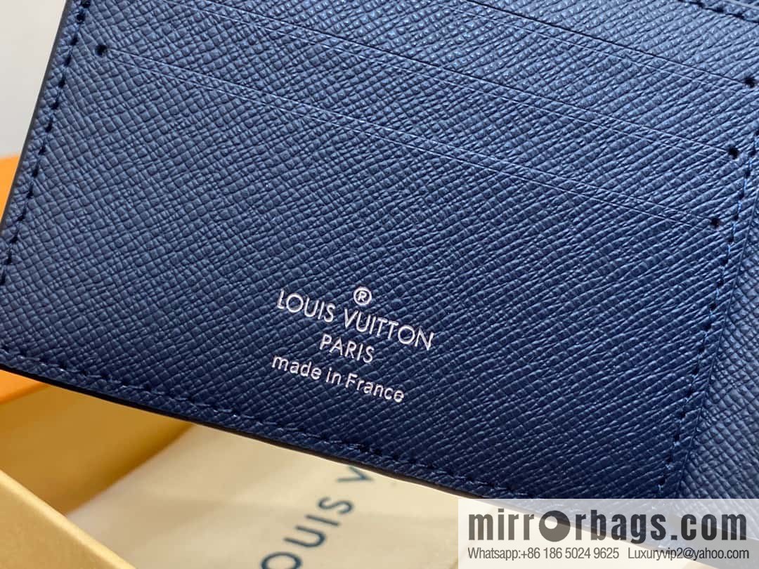 [Boutique‑grade] M30982 dark blue, full leather suit wallet series MULTIPLE wallet