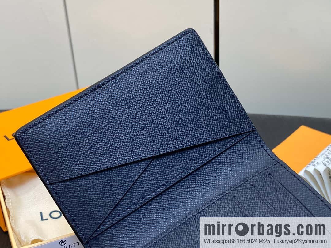[Premium‑quality] M30985 dark blue, full leather card holder wallet series, pocket wallet