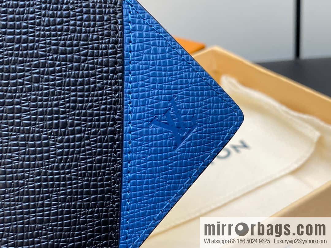 [Boutique‑grade] M30982 medium blue, full leather suit wallet series MULTIPLE wallet