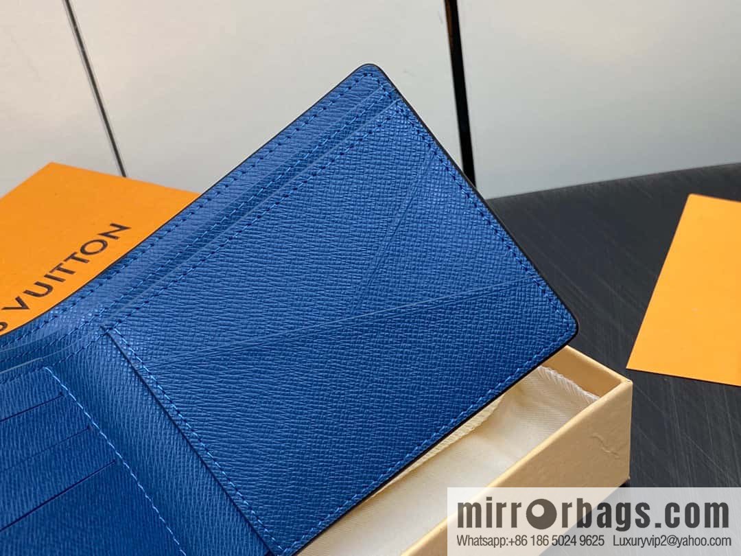 [Boutique‑grade] M30982 medium blue, full leather suit wallet series MULTIPLE wallet