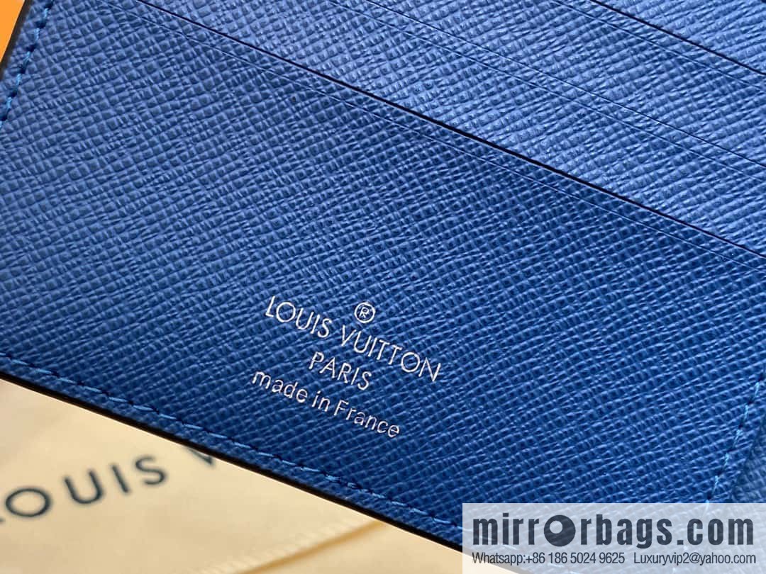 [Boutique‑grade] M30982 medium blue, full leather suit wallet series MULTIPLE wallet