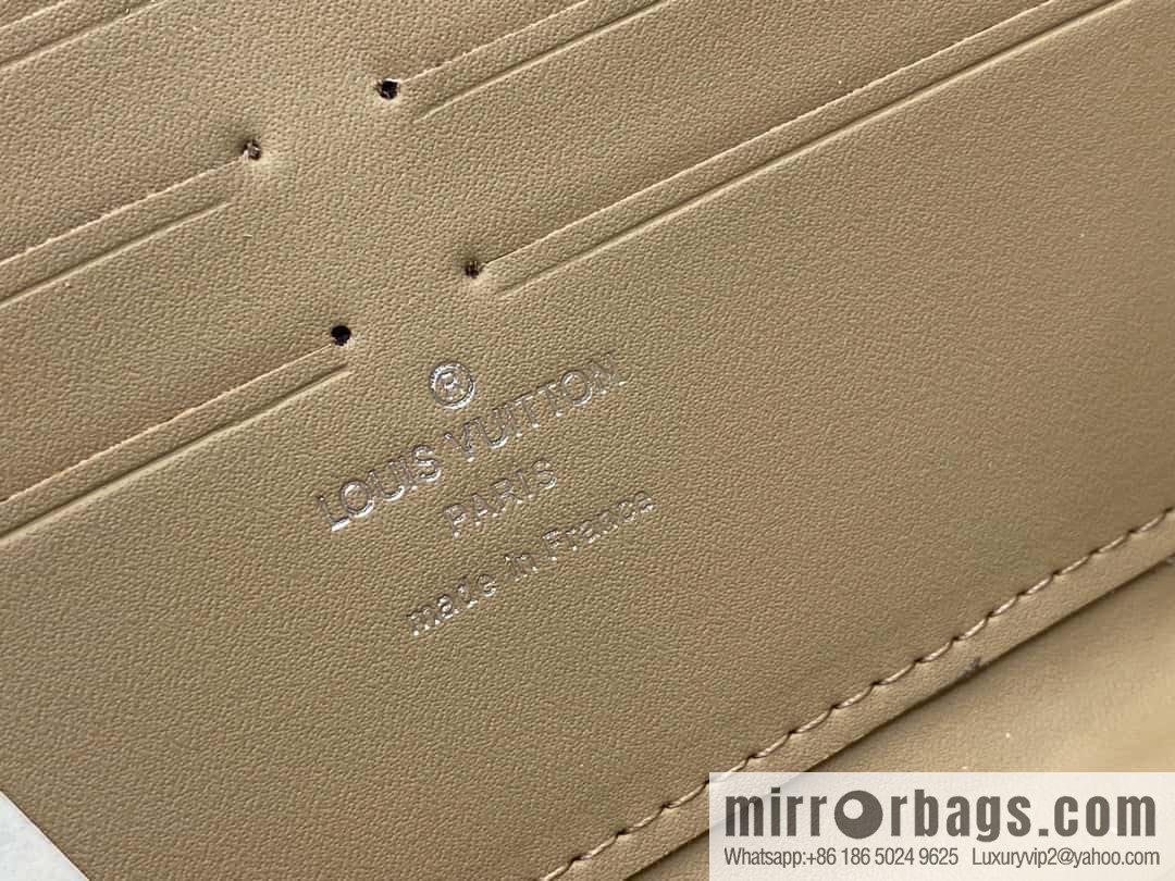 [Premium‑quality] M69831 apricot, full leather clutch bag wallet series NEW Aer long wallet