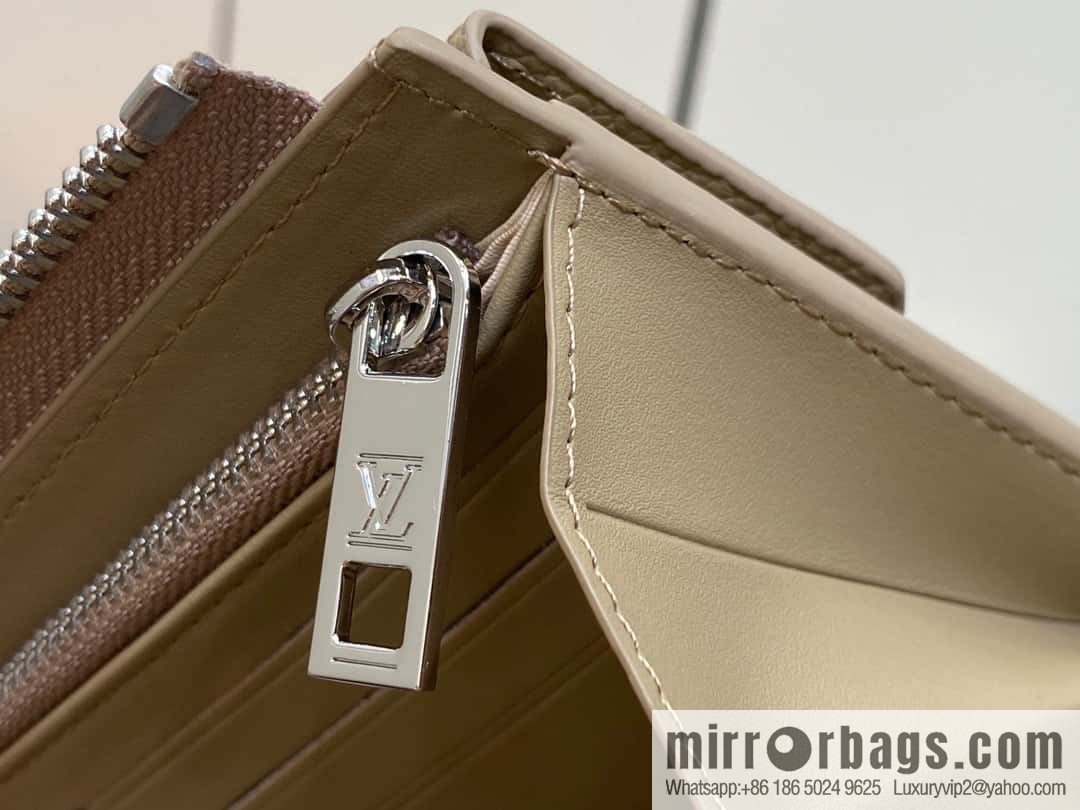 [Premium‑quality] M69831 apricot, full leather clutch bag wallet series NEW Aer long wallet