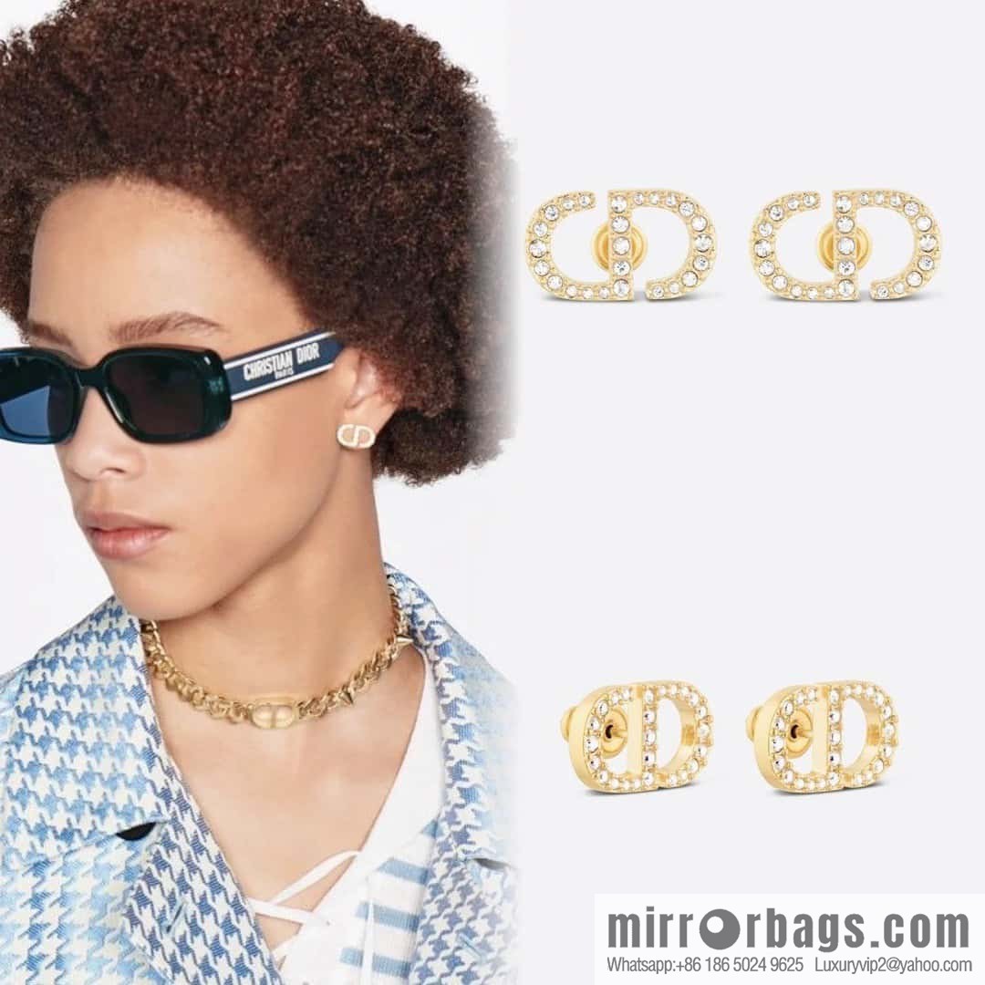 New ☑️ Dior full diamond CD stud earrings