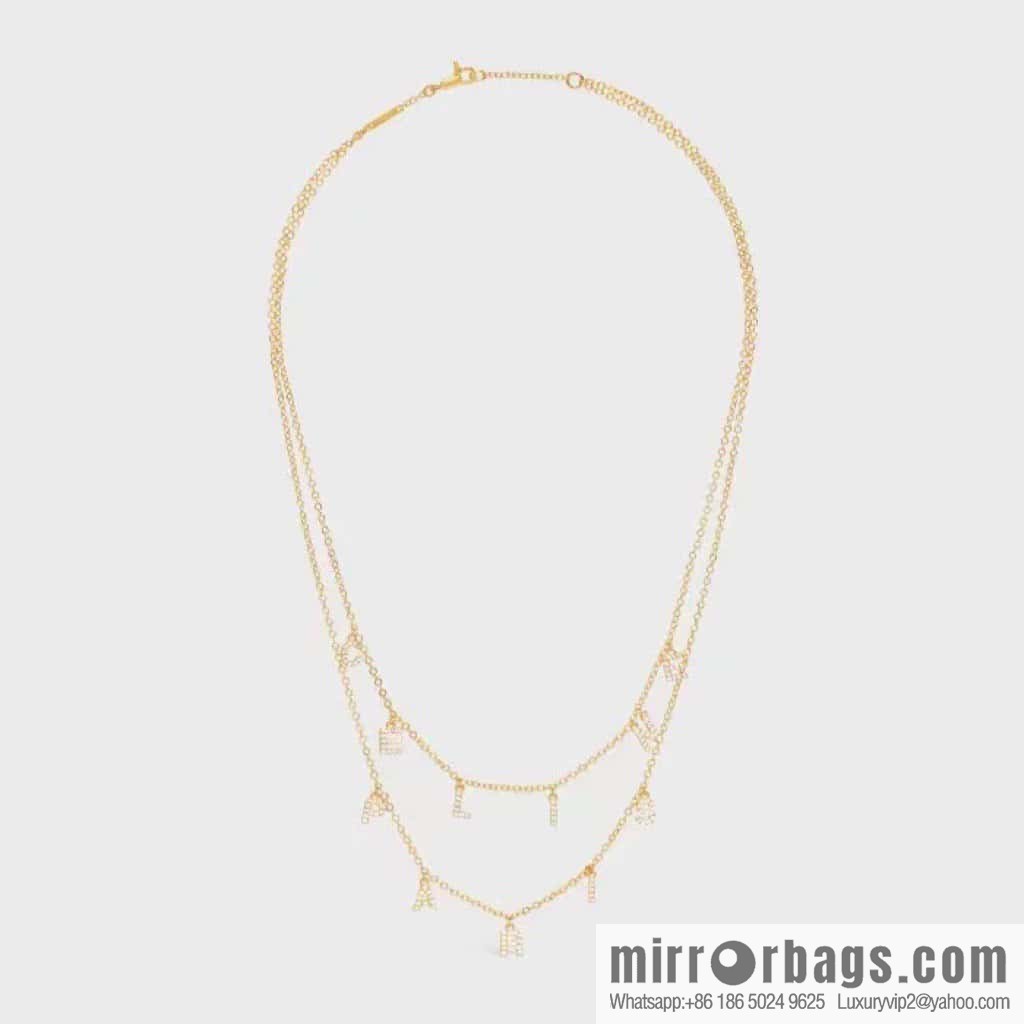 ☀️New ☑️ Celine double fringed letter necklace ☀️