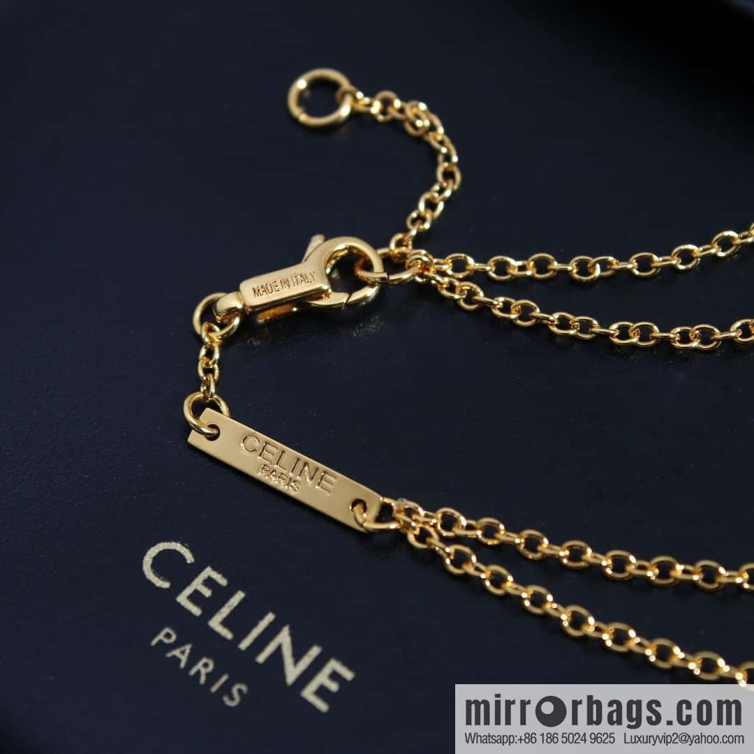 ☀️New ☑️ Celine double fringed letter necklace ☀️