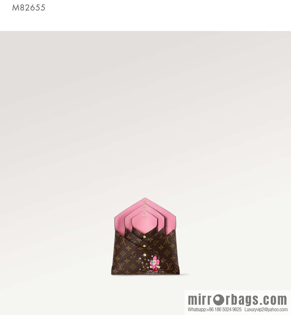 [Boutique‑grade] 2023 Christmas M82655 Christmas model, silk screen three-piece series Kirigami Pochette clutch bag