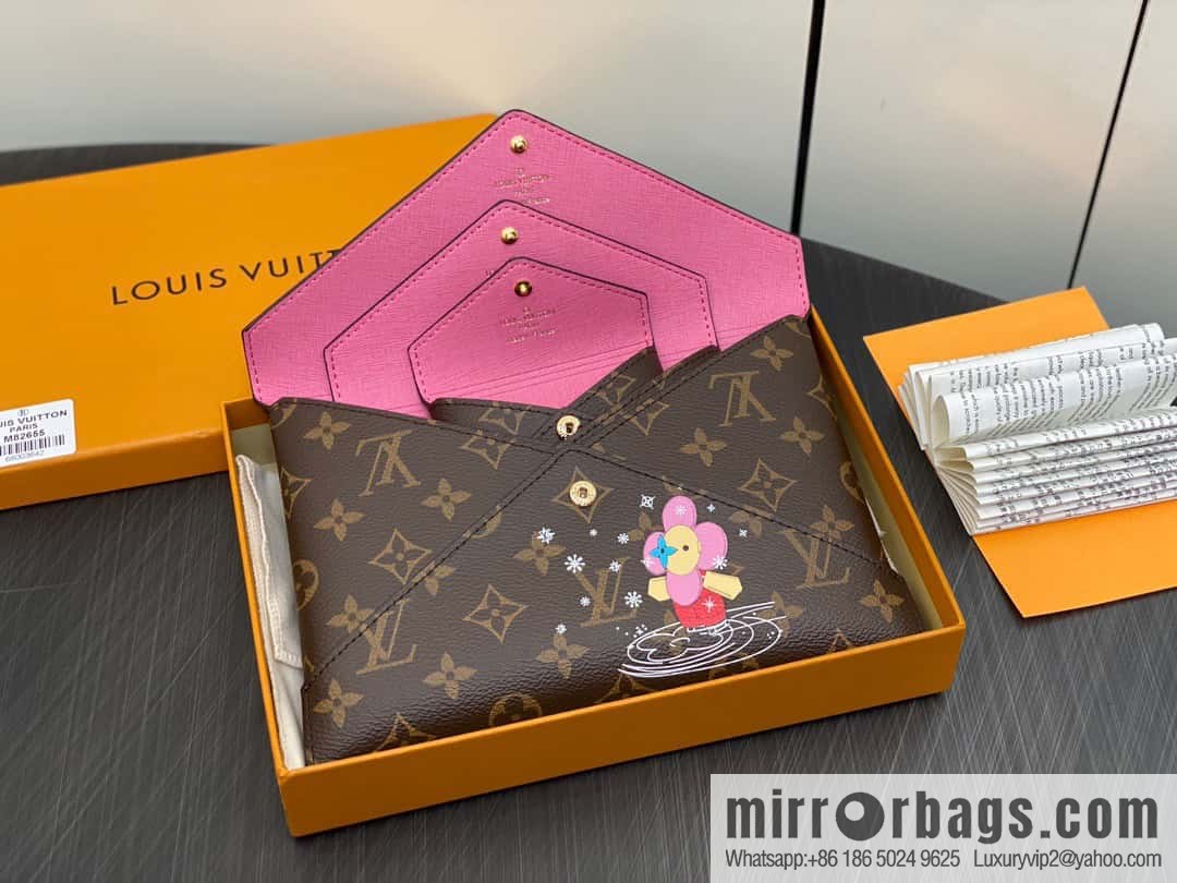[Boutique‑grade] 2023 Christmas M82655 Christmas model, silk screen three-piece series Kirigami Pochette clutch bag