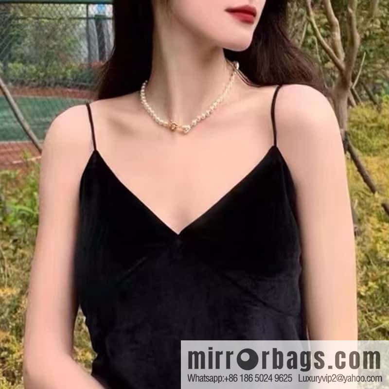New ☑️ Vivienne Westwood Queen Mother peach heart love Saturn pearl necklace