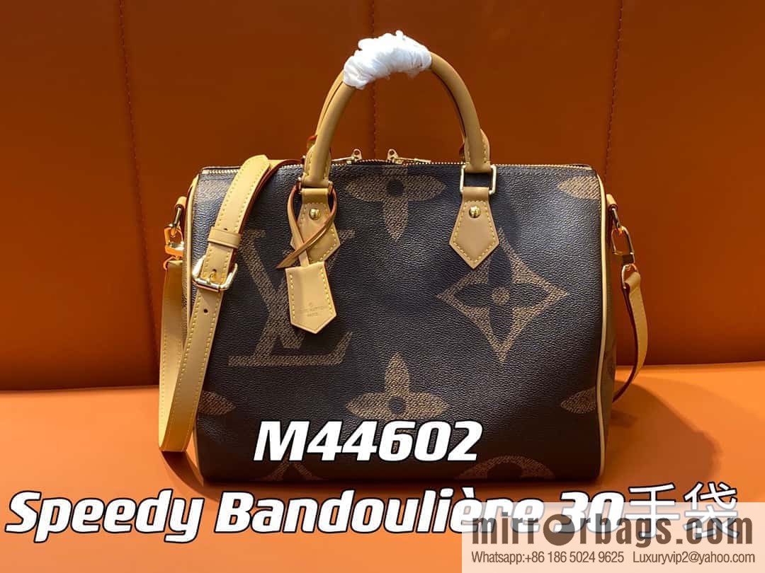 [Premium‑quality] M46602 monogram yellow leather speedy pillow bag series speedy Bandoulière 30 handbag