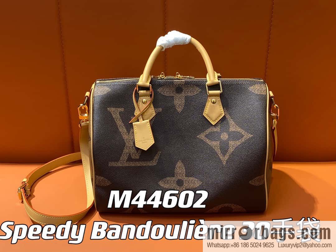 [Premium‑quality] M46602 monogram yellow leather speedy pillow bag series speedy Bandoulière 30 handbag