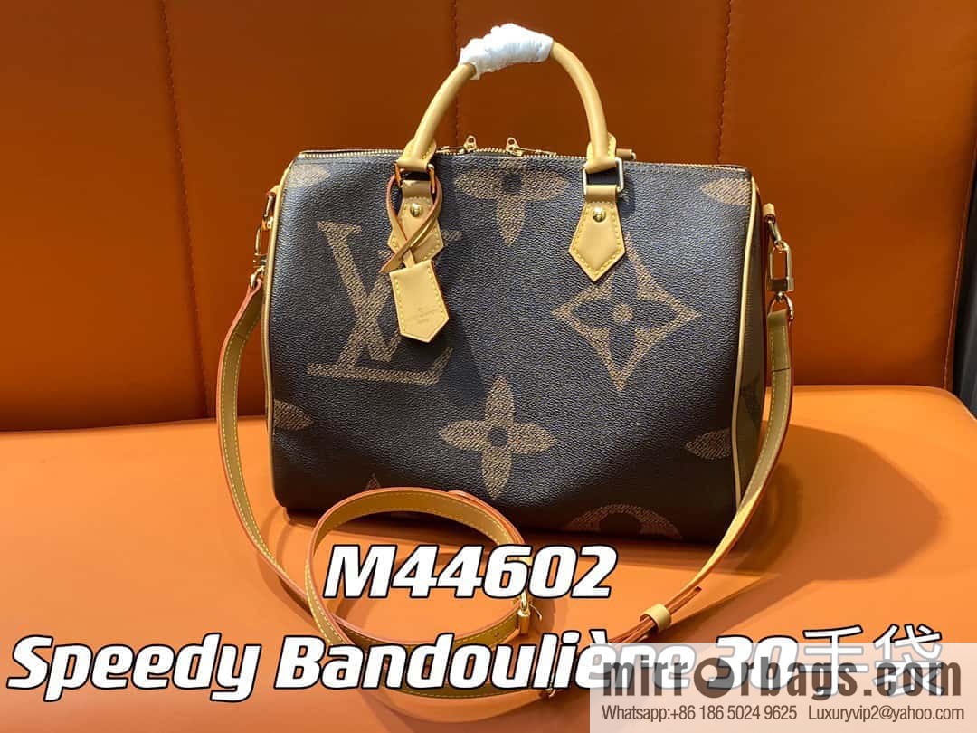 [Premium‑quality] M46602 monogram yellow leather speedy pillow bag series speedy Bandoulière 30 handbag