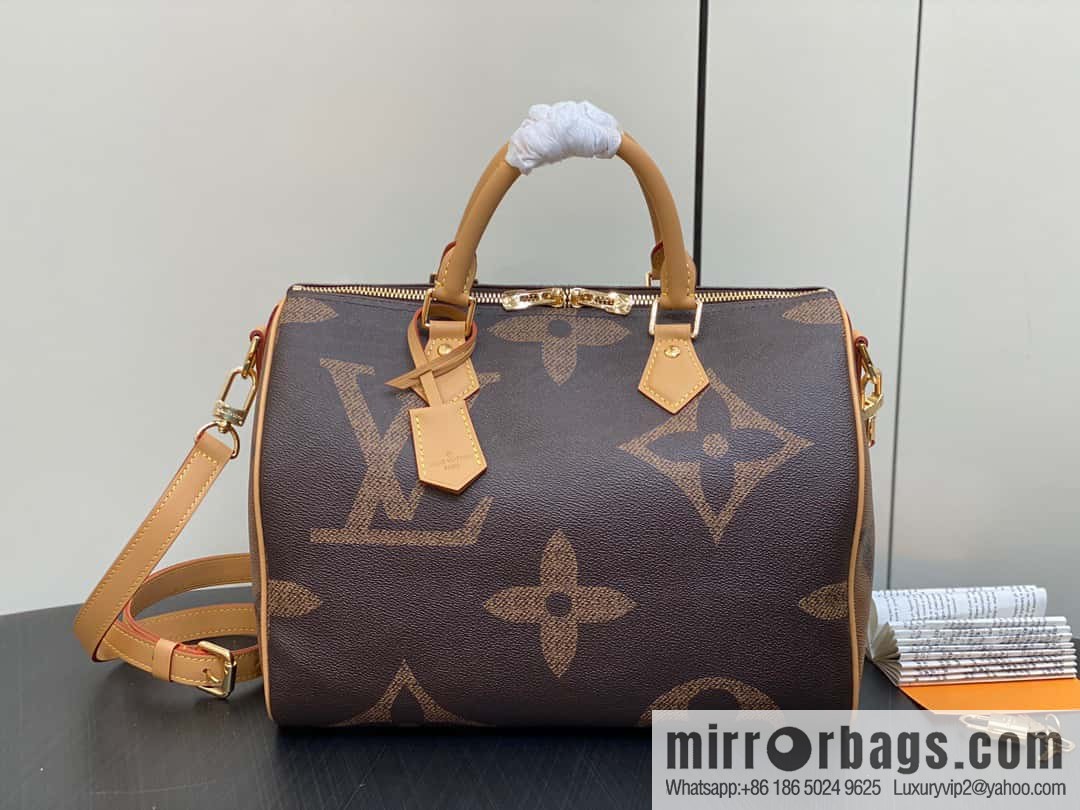 [Premium‑quality] M46602 monogram yellow leather speedy pillow bag series speedy Bandoulière 30 handbag