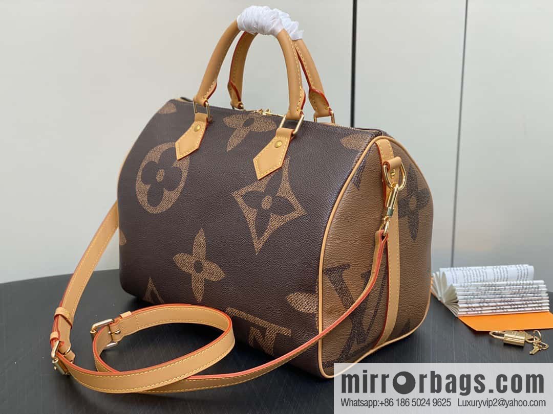 [Premium‑quality] M46602 monogram yellow leather speedy pillow bag series speedy Bandoulière 30 handbag