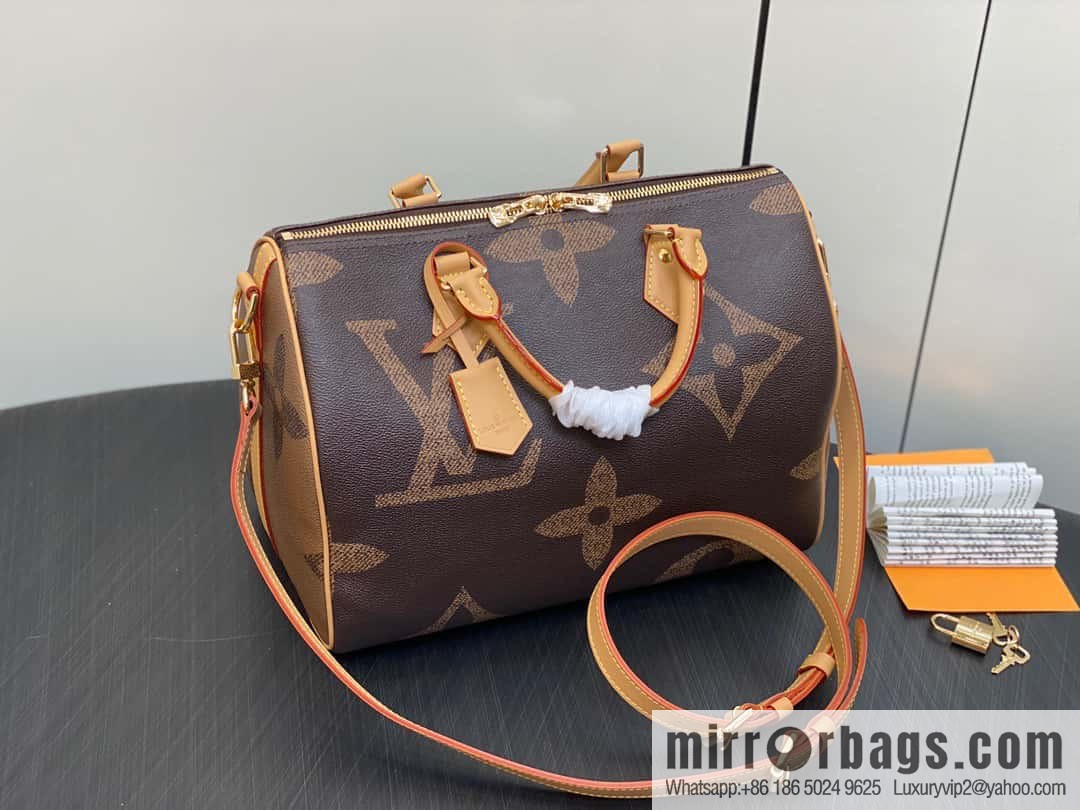 [Premium‑quality] M46602 monogram yellow leather speedy pillow bag series speedy Bandoulière 30 handbag