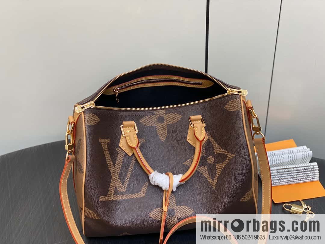 [Premium‑quality] M46602 monogram yellow leather speedy pillow bag series speedy Bandoulière 30 handbag